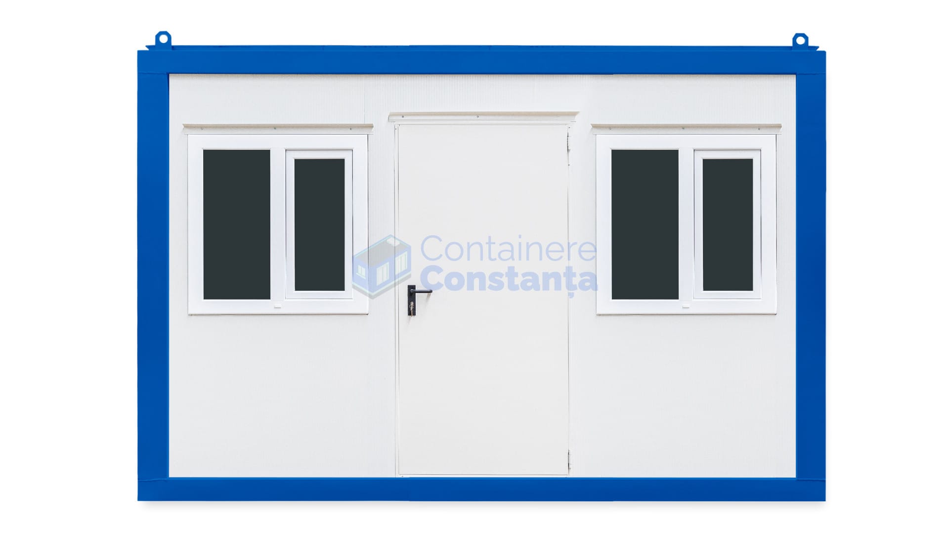 container birou constanta 4metri 2geamuri albastru
