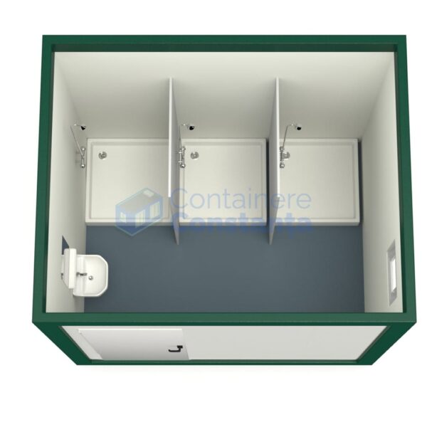 container sanitar constanta 3metri 3dusuri verde